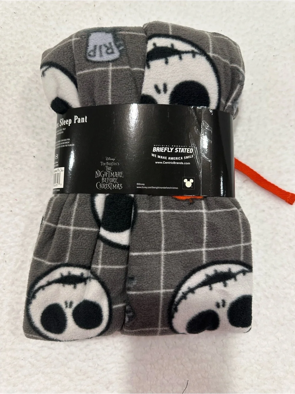 Gray & White Jake Skellington Fleece Sleep Pants